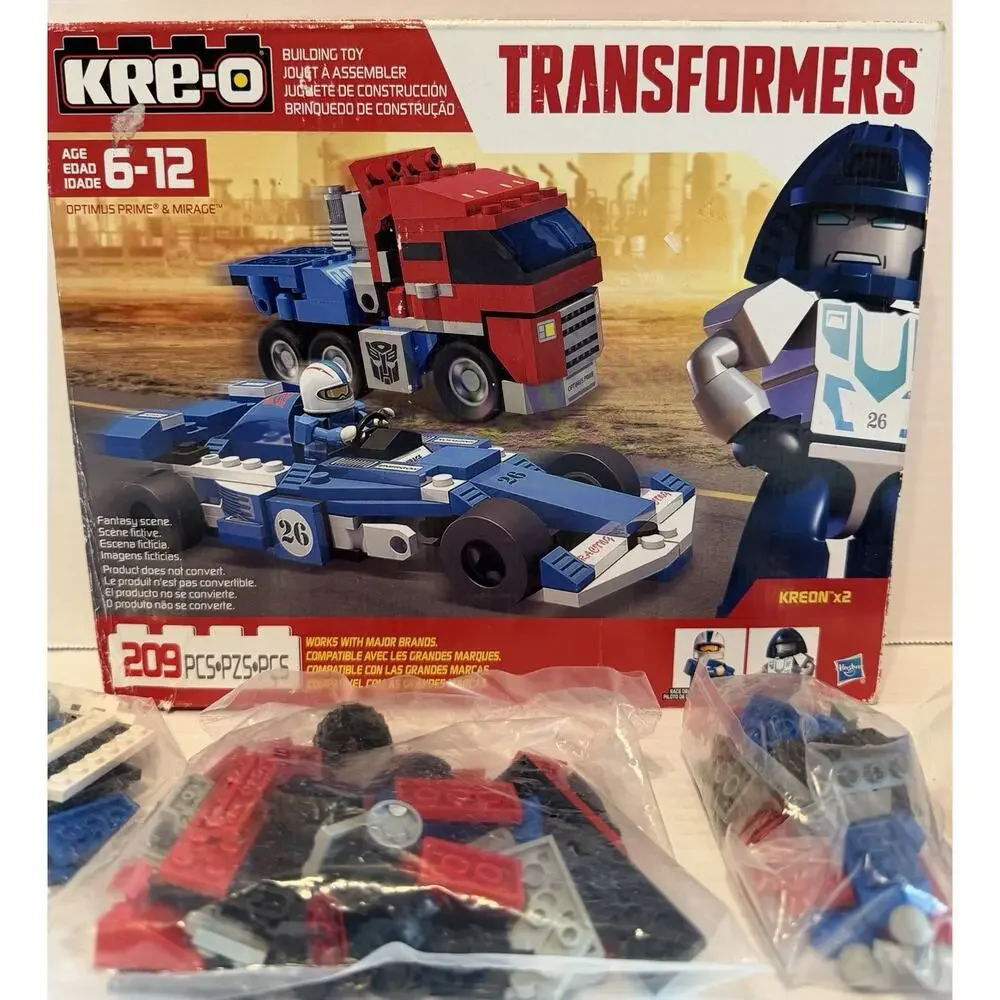 KRE-O Hasbro Transformers Optimus Prime & Mirage (209 Pieces) FREE SHIPPING